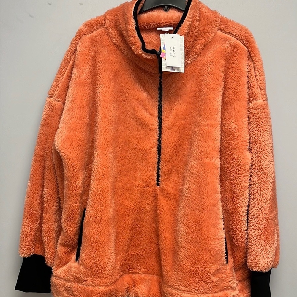 Lularoe half zip fur like jacket! Nwt